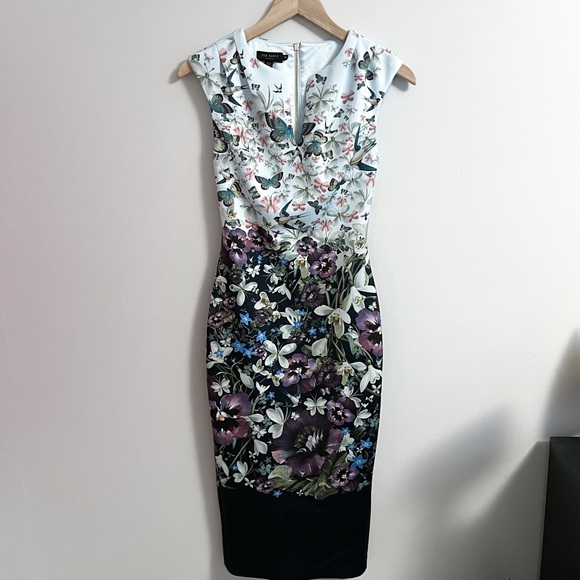 Ted Baker Tiha Butterfly Midi Dress - Picture 2 of 12